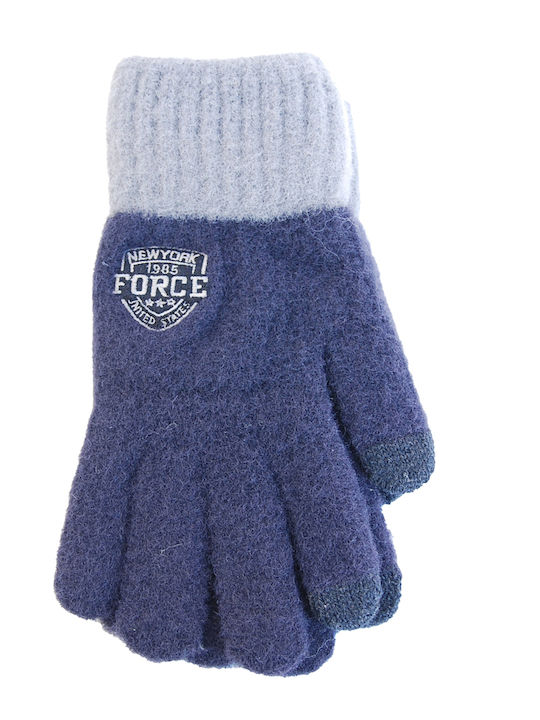 Vamore Unisex Knitted Touch Gloves Blue