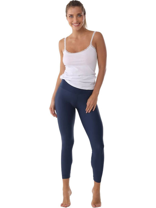 Margo Instruire Colanti de femei Cropped Colanti Talie inalta Albastru marin