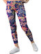 Frauen Lang Leggings Blau