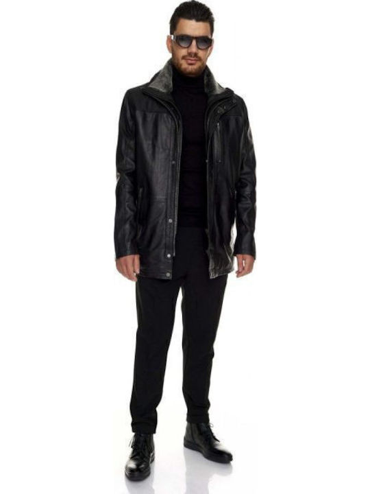 Lapel Aldo Δερμάτινο Μπουφάν Μαύρο
