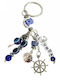 Kostibas Fashion Kostibas Metallic Eye Blue Keychain