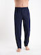 Relax Lingerie Χειμερινή Ανδρική Πιτζάμα Βαμβακερή Navy Μπλε