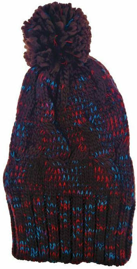 Pom Pom Beanie Unisex Beanie mit Strickmuster