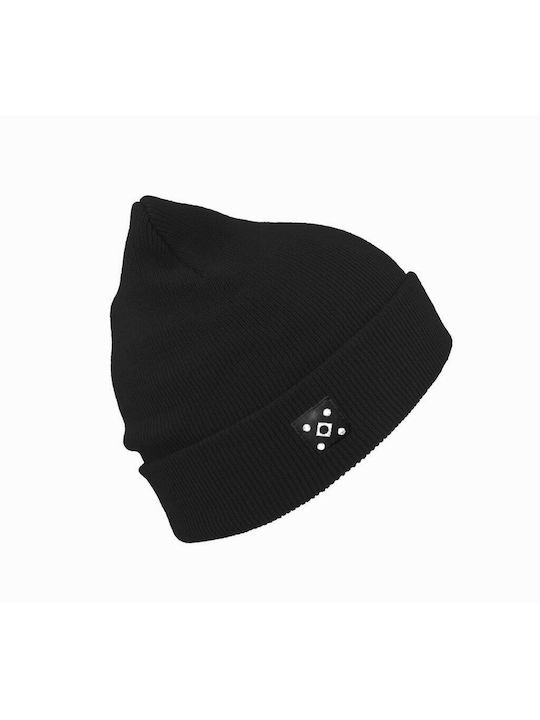 HoodLoom Beanie Ανδρικός Σκούφος Πλεκτός σε Μαύρο χρώμα