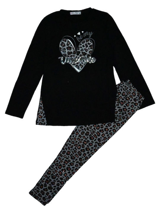 Goodnight Kids Set with Leggings Winter 2pcs Black