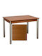 Table Kitchen Wooden with Metal Frame 120x70x74cm