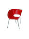 Kitchen Polypropylene Chair Red 64x63x77cm 4pcs