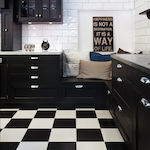 Floor Interior Matte Porcelain Tile 33x33cm Black