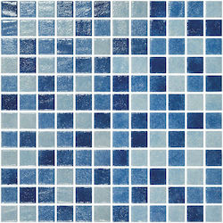 Outdoor Gloss Ceramic Tile 2.5x2.5cm Blue