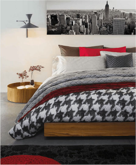 Amo La Casa Πάπλωμα Μονό 170x250εκ. Avenue Γκρι 300 GSM