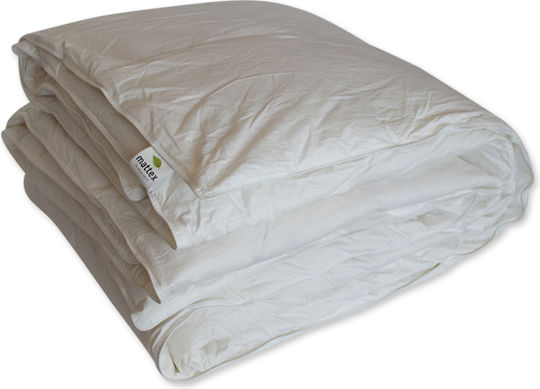 Mattex Πάπλωμα Μονό Πουπουλένιο 160x240εκ. Λευκό 12 togs