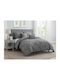 Olia Home Bettdecken-Set Großes Doppelbett 234x244cm Grey 5Stück