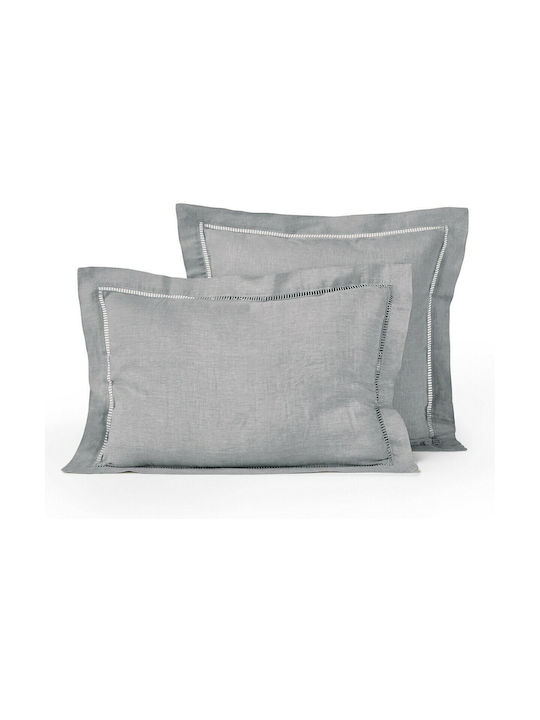 Am.Pm Μαξιλαροθήκη Oxford Γκρι 65x65εκ.