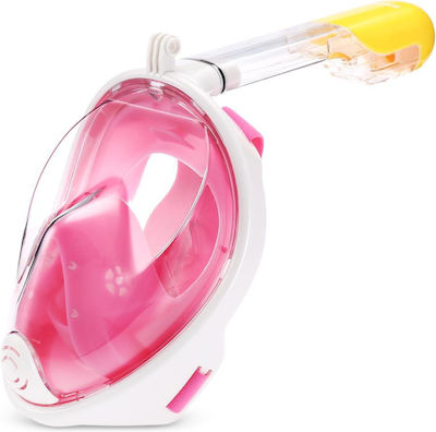 Diving Mask Full Face M2068g in Pink color