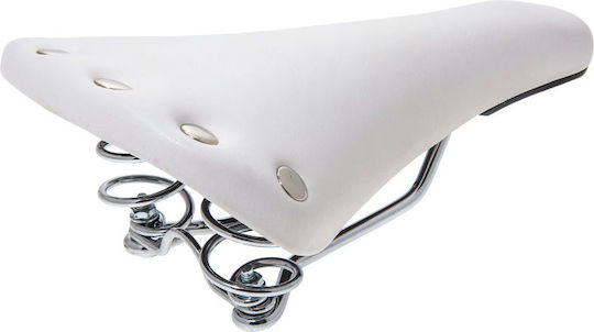 BRN White Bicycle Saddle Retro