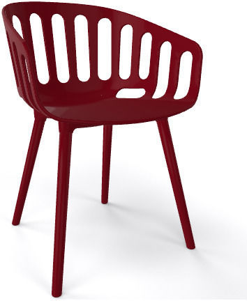 Outdoor Chair Polypropylene Basket Burgundy 59x54x79cm
