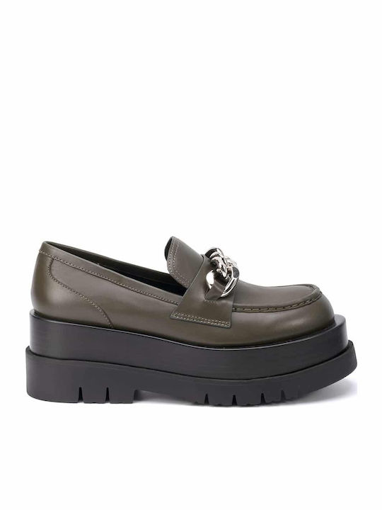 Jeffrey Campbell Recess Γυναικεία Loafers σε Πράσινο Χρώμα