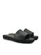Leder Flache Sandalen für Damen in Schwarz Farbe