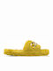 Women's Slippers Sliders with Fur Yellow