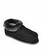 Closed Leather Women's Slippers Navy Blue