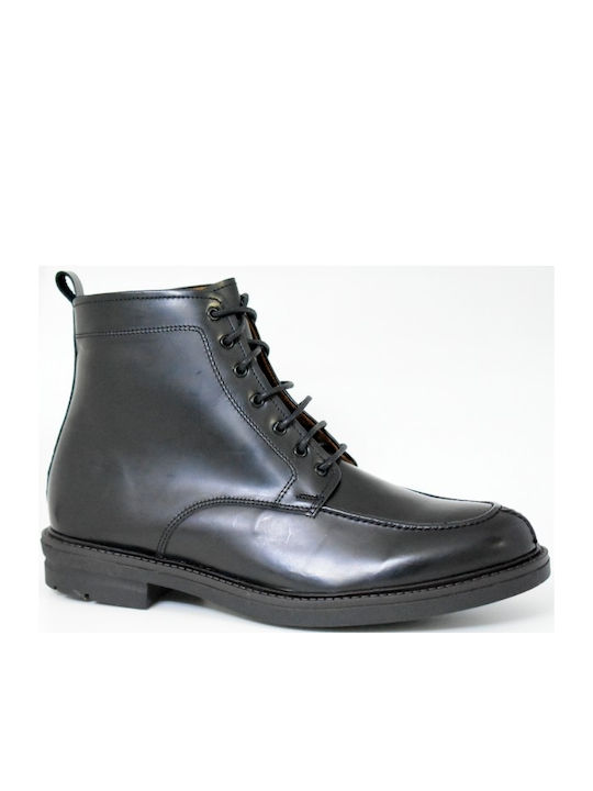 Il Mio Collection Men's Leather Military Boots Black