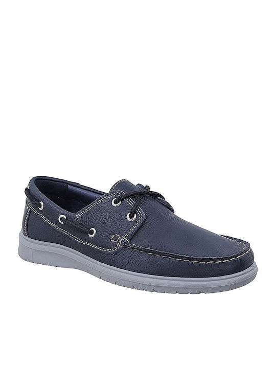 Δερμάτινα Ανδρικά Boat Shoes σε Μπλε Χρώμα