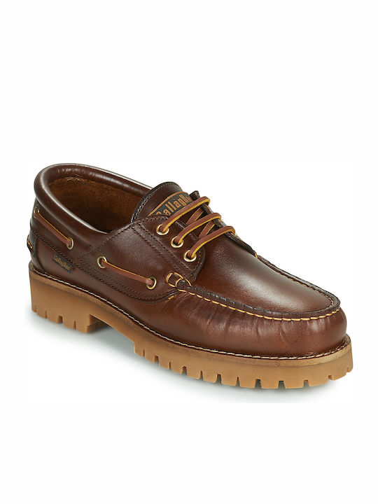 Callaghan Men's Leather Boat Shoes Brown