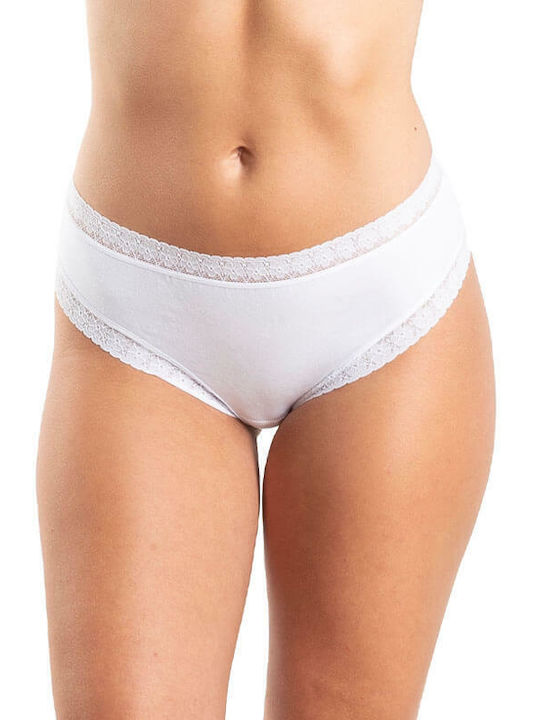 A.A UNDERWEAR Plus Cotton High Waist Women's Slip 3Pack with Lace White
