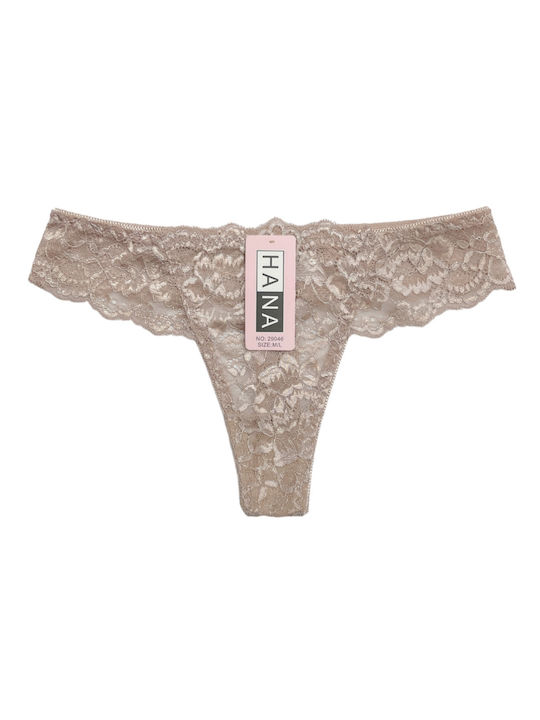 Hana Femeie String Beige