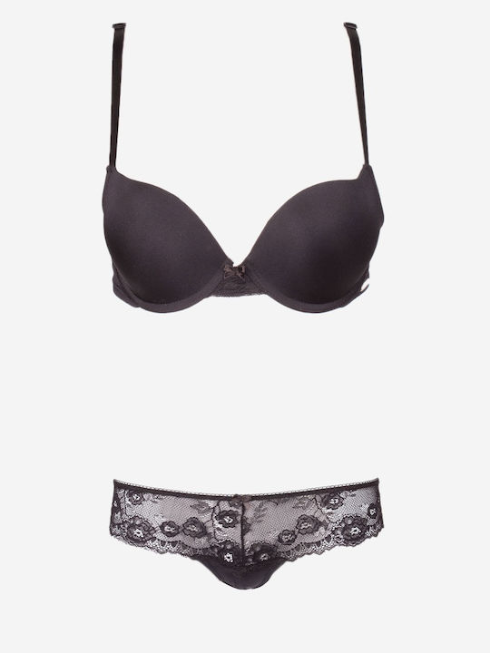 Norddiva Lace Underwear Set with Bra & Brazil