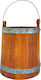 Dekorativer Eimer für den Garten Holz 24cmx19cm 283678