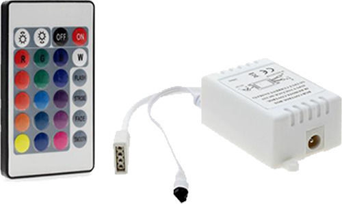 Power Led Ασύρματο RGB Controller IR με Τηλεχειριστήριο 13896