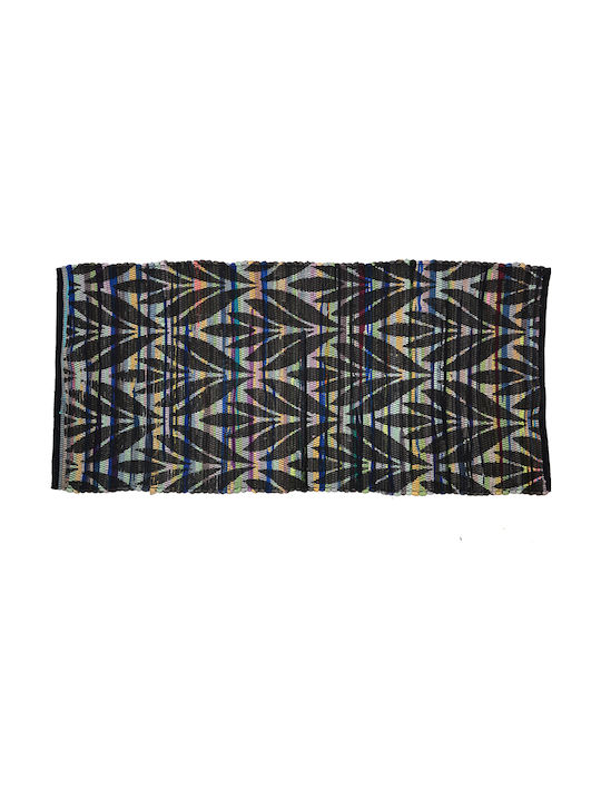 Rug Rectangular Cotton Black