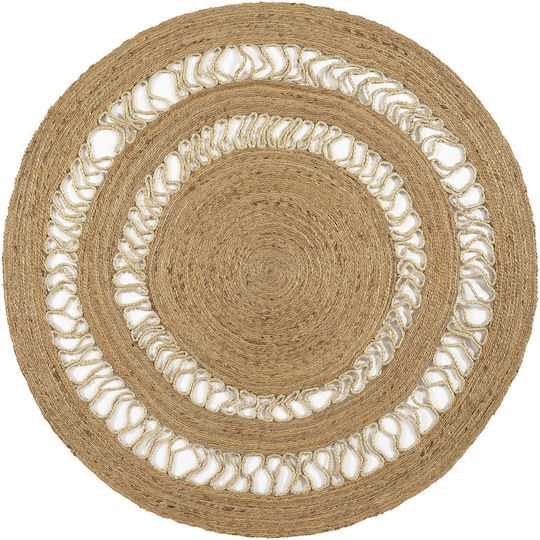 Rug Round Summer from Jute Natural