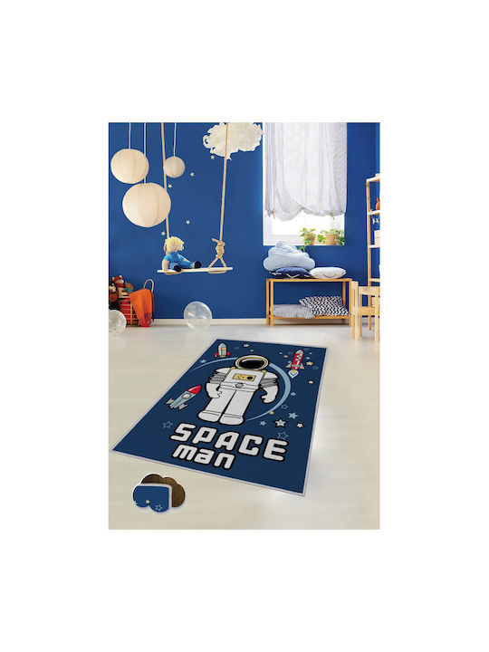 Kinder Teppich Blau 100x150cm