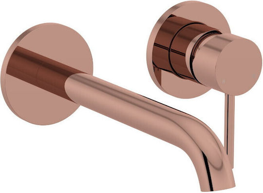 Sphera Built-in Mixer & Spout Set for for Bathroom Sink 1 Exit Copper