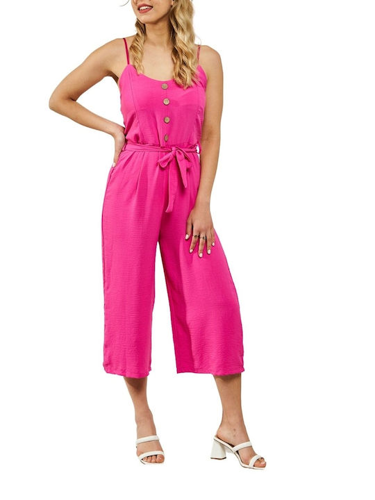 InShoes Wide Leg Women's One-piece Suit Pink
