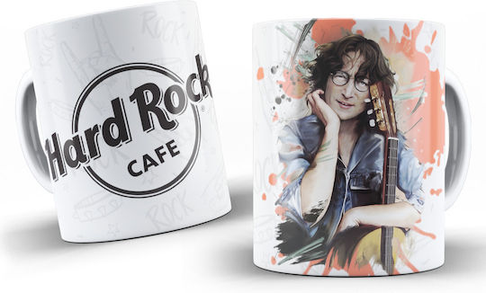 Rock Deal Hard Rock Cafe John Lennon Чаша Керамично Бяла 325мл