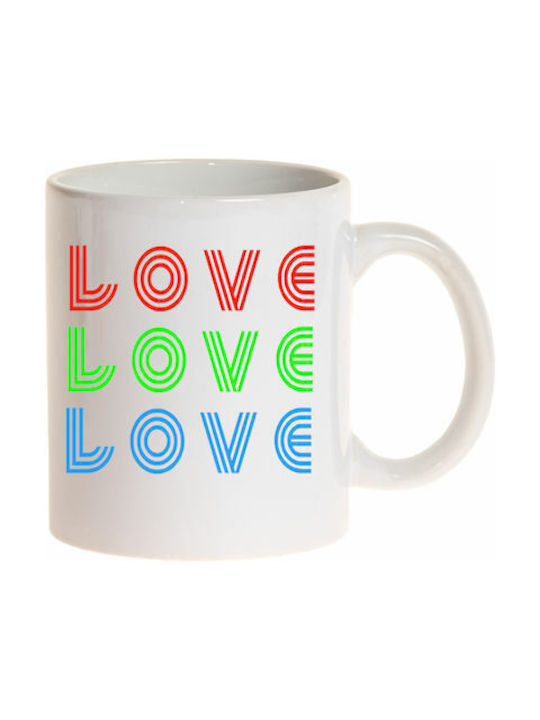 Love Ceramic Cup White 325ml