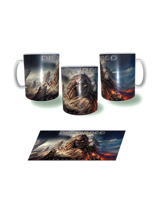 Rock Deal Disturbed Immortalized Cană Ceramică Albă 325ml