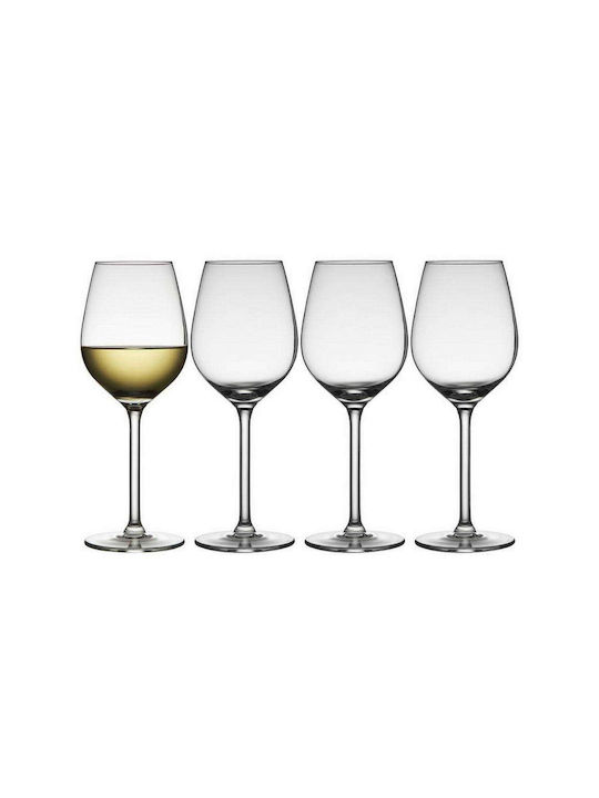 Lyngby Glass Set for White Wine made of Glass Stacked 380ml 4pcs