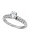 Single Stone from White Gold 14K