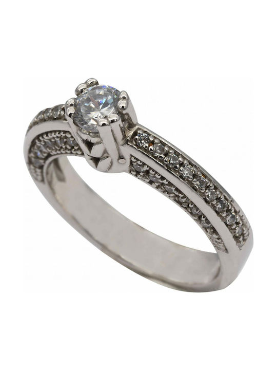 Single Stone from White Gold 14K