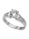 Single Stone from White Gold 14K