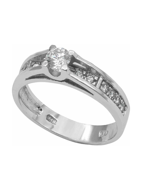 Single Stone from White Gold 14K