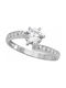 Single Stone from White Gold 14K