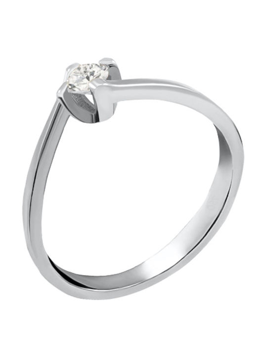 Single Stone from White Gold 14K