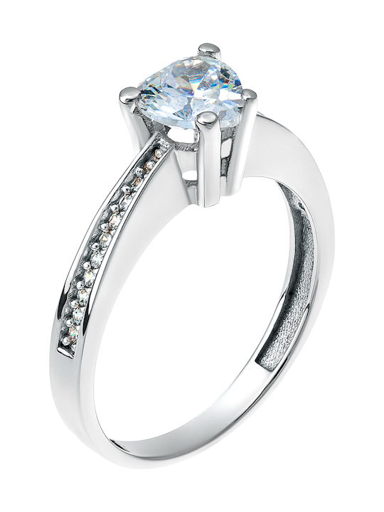 Single Stone from White Gold 14K