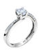 Single Stone from White Gold 14K