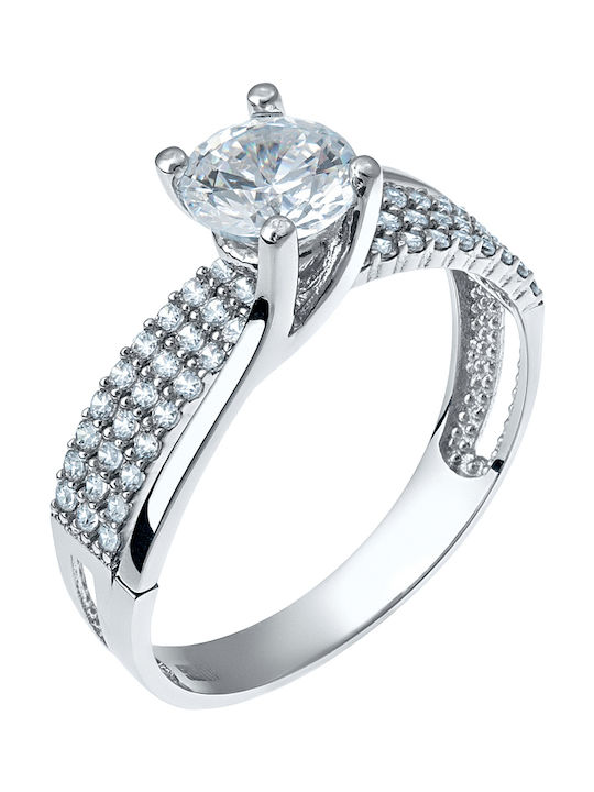 Single Stone from White Gold 14K